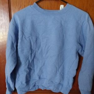 Blue, Cropped Sweatshirt